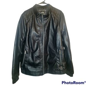 NWOT Royalty Faux Leather Moto Jacket 3X